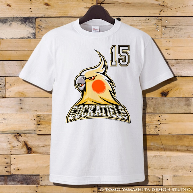 オカメインコチームTシャツ　ホワイト