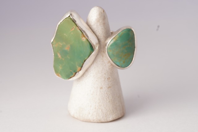 Butterfly Ring "Green Ribbon"