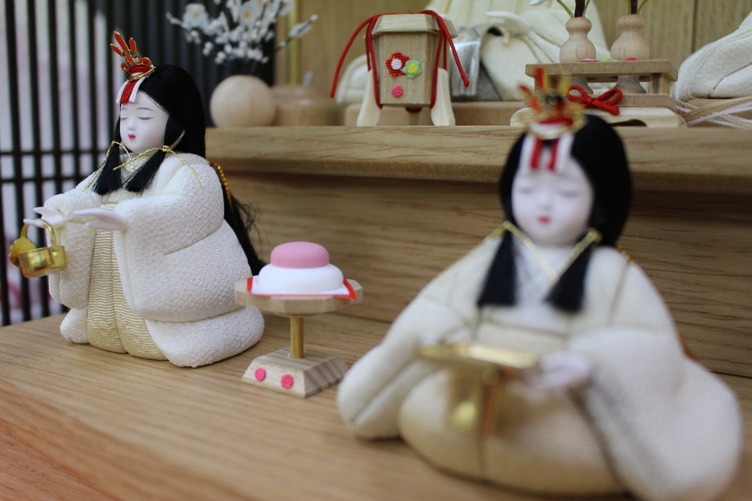 雛人形 木目込人形 一秀「雪桜」五人飾り 限定品 | SHIMADA DOLL