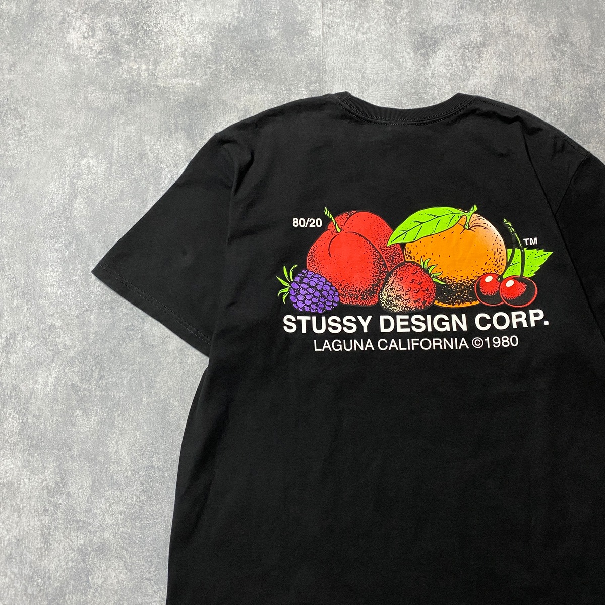 stussy corp ステューシー フルーツ バックプリント Tシャツ 