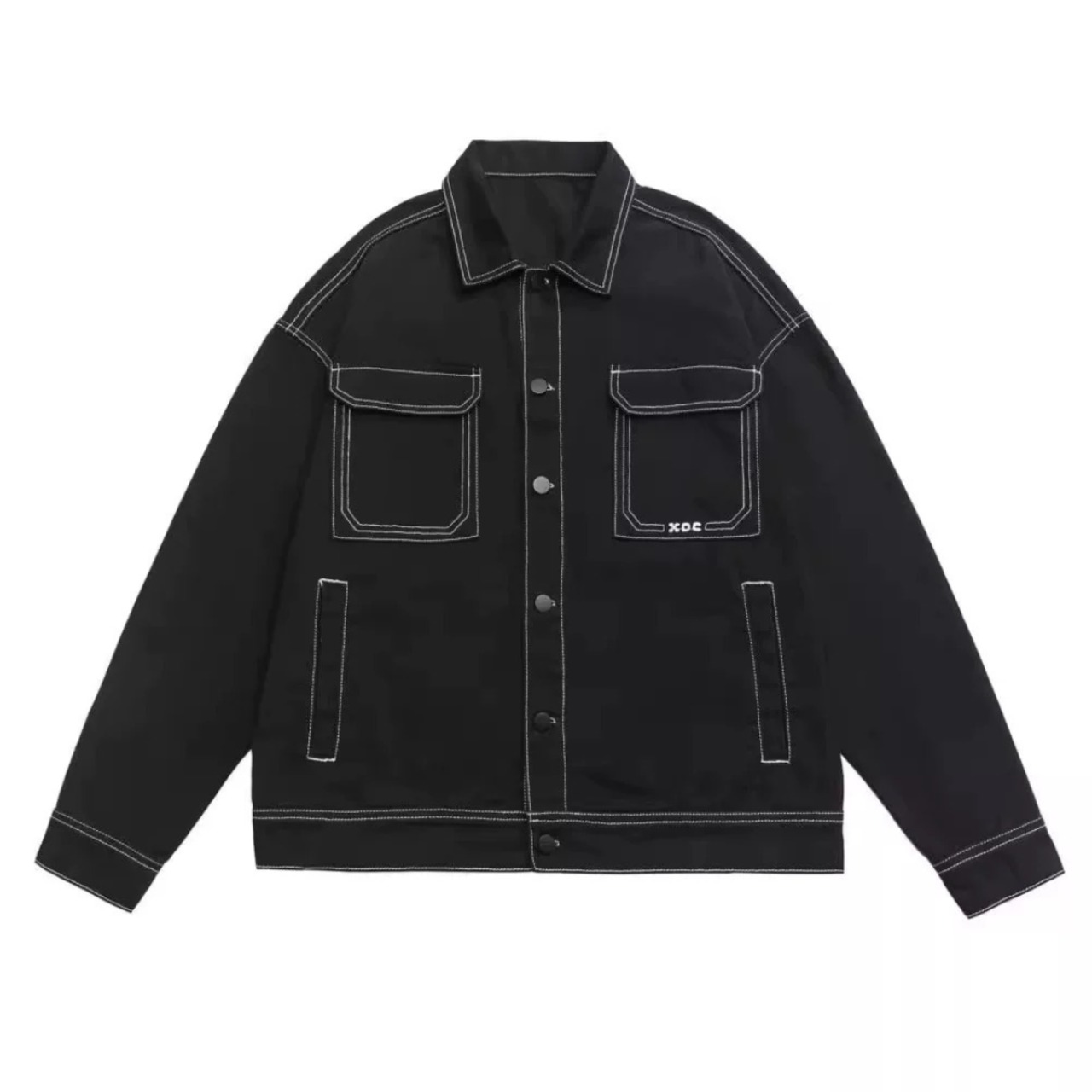 Button Front Patch Pocket Long Sleeve ◇2color H0135