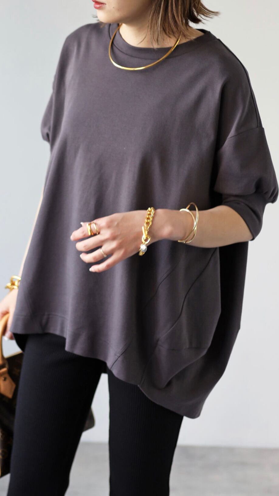 バルーンスムースショートスリーブプルオーバー