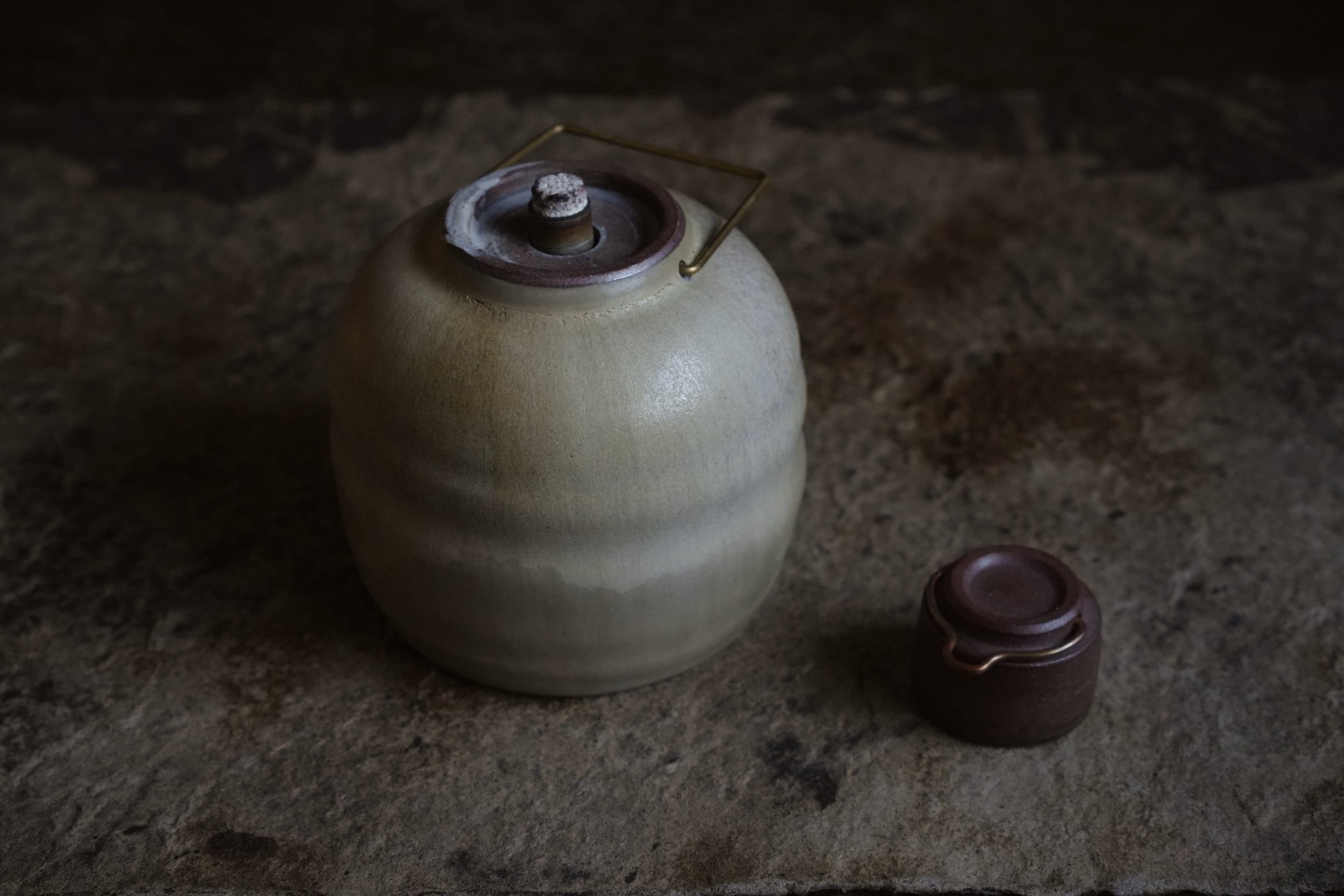 栾波らんば】薪窯焼成 茶席用アルコールランプ / 【Bo Luan】Alcohol