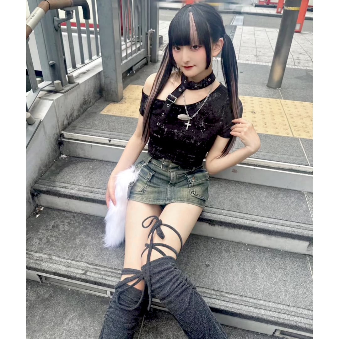 新作】ネックベルトアシメピタTシャツ | VOLCAN&APHRODITE