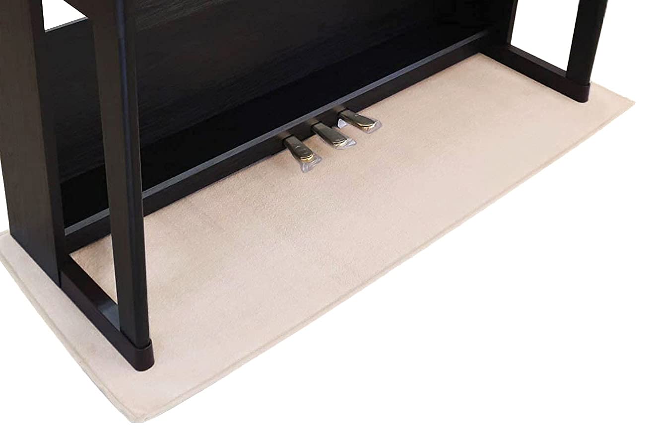 Behning & Sons デジタルピアノマット 150×55cm 厚さ10mm 滑り止め 防振 床保護 電子ピアノ 88鍵盤対応 フローリング 畳対応 ベージュ