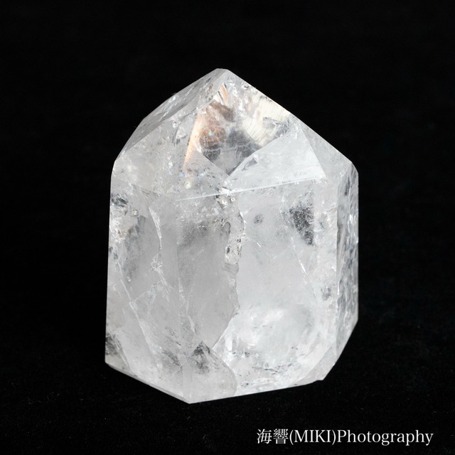 【海響(MIKI)セレクトクリスタル レインボークラック水晶 ポイント#6】エネルギークリアリング＆チャージ付き 浄化、保護、ヒーリング、瞑想に！ 送料無料