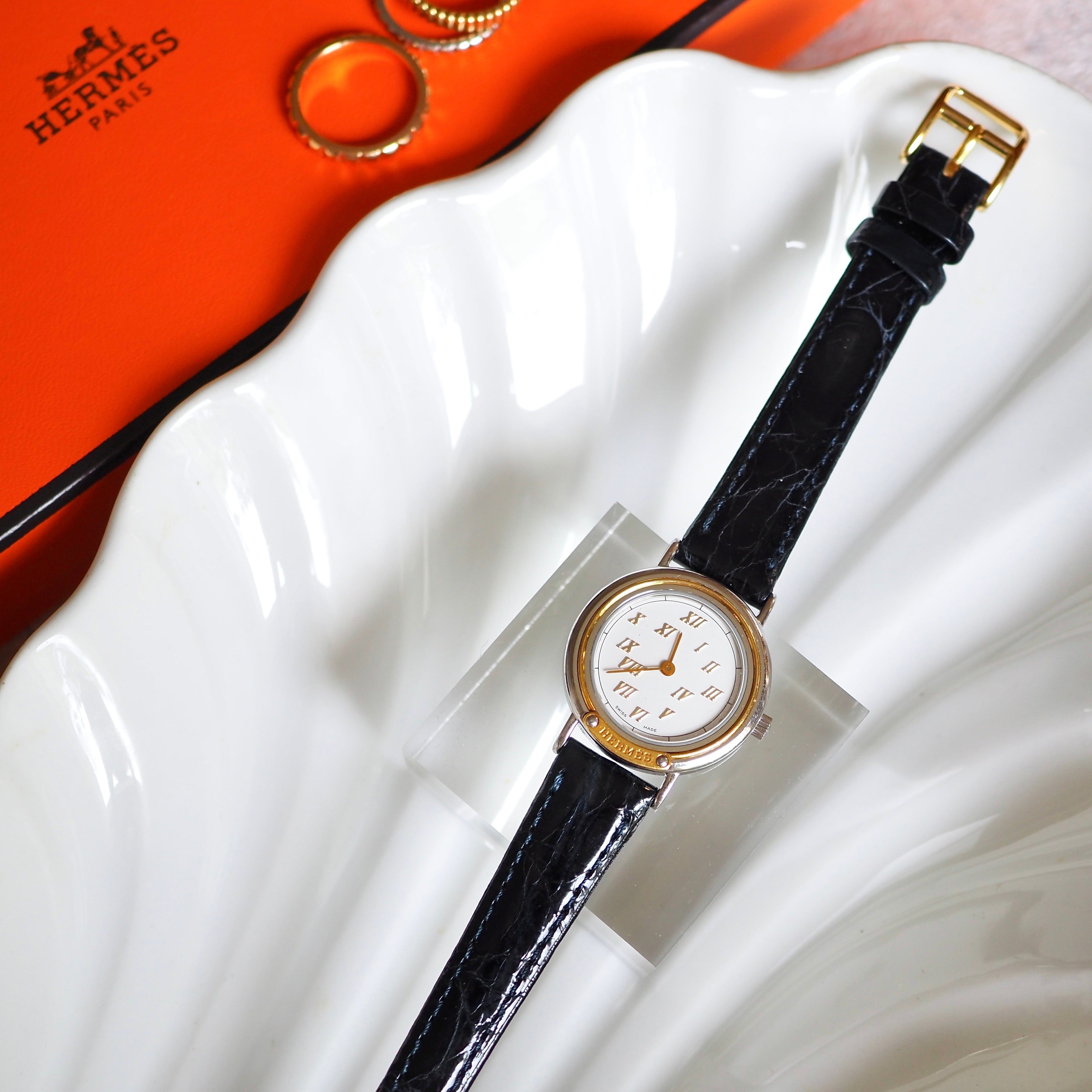 HERMES　エルメス　メテオール　コンビ　レディース HERMES エルメス メテオール レディース クォーツ ヴィンテージ時計
