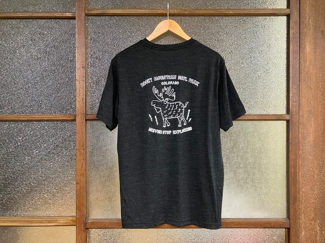 THE NORTH FACE WHITE LABEL MERINO WOOL GRAPHIC TEE (MOOSE/HEATHER BLACK)