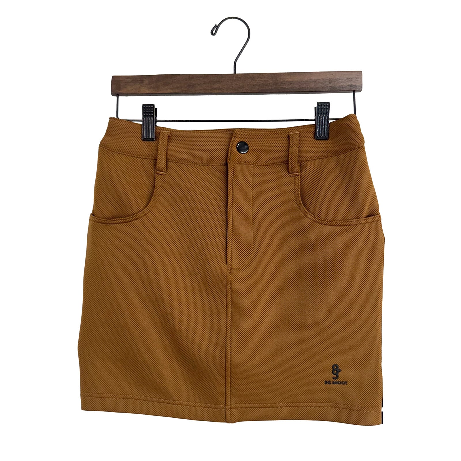 【WOMEN'S】8G JACQUARD RIB SKIRT -CAMEL-