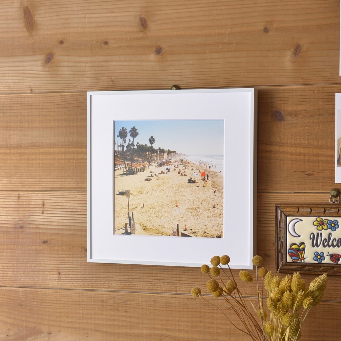 オーク無垢材の額(正方形の写真) | 一色写真館