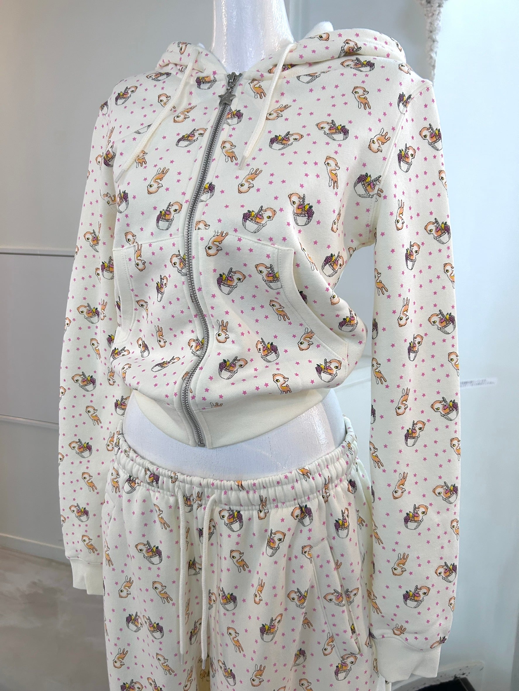 Ashley WILLIAMS  SHRUNK BABY HOODIE / PEACH DEER