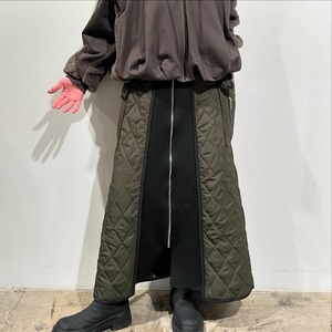 ルギバ lugiva tokyo 合繊ツイル×キルト切替スカート