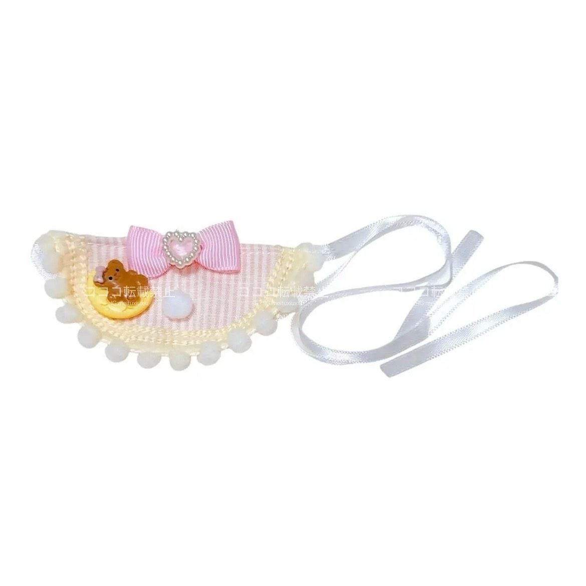 10cm.15cm.20cm】 ぬい服 かわいい ブルー チェック柄のスタイ 青色