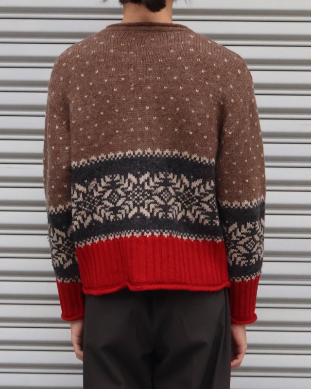 'Eddie Bauer' nordic alpaca knit cardigan