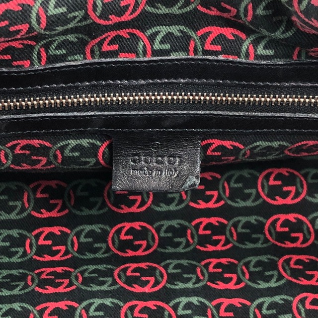 GUCCI グッチ ハンドバッグ ブラック ロゴ GG レザー ミニボストン vintage ヴィンテージ オールド f7jncz