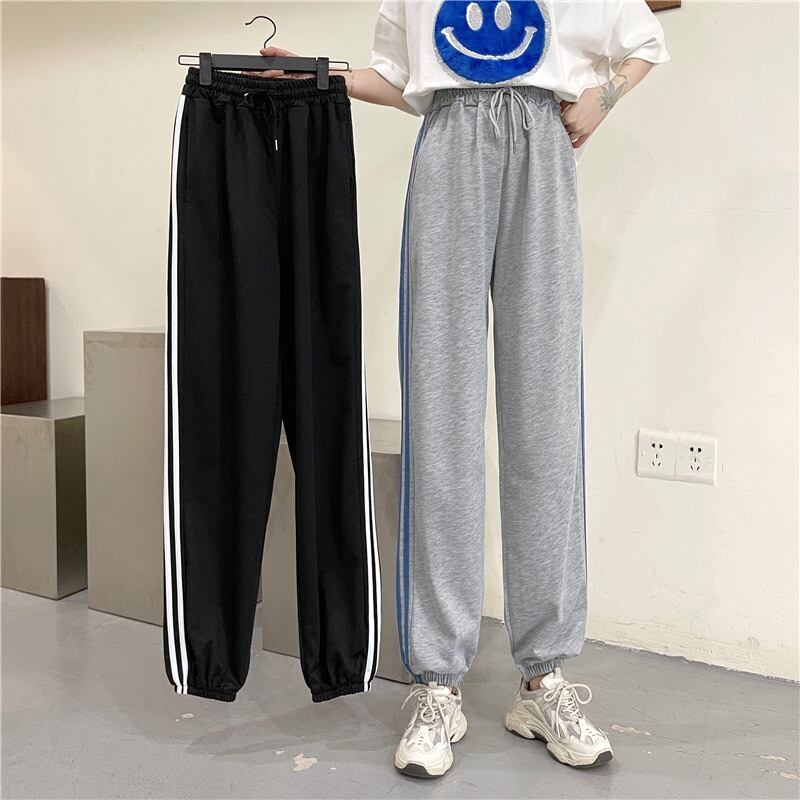 カジュアルパンツ スプリングオータムストライプ 春物 秋物 YY-ファッション3676559899