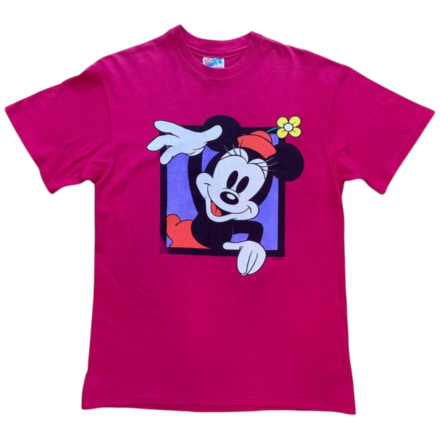 Disney Minnie Mouse Print Tee / Hanes BEEFY-T / Size M / Made in USA / 90s