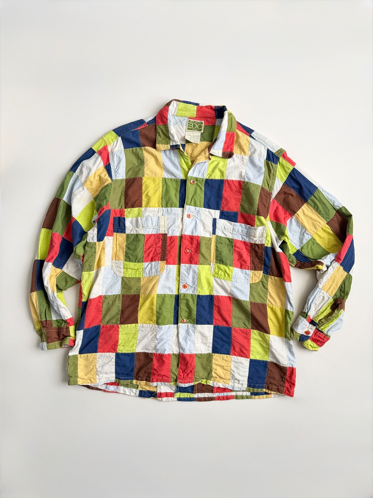 Patchwork plaid shirt - 1