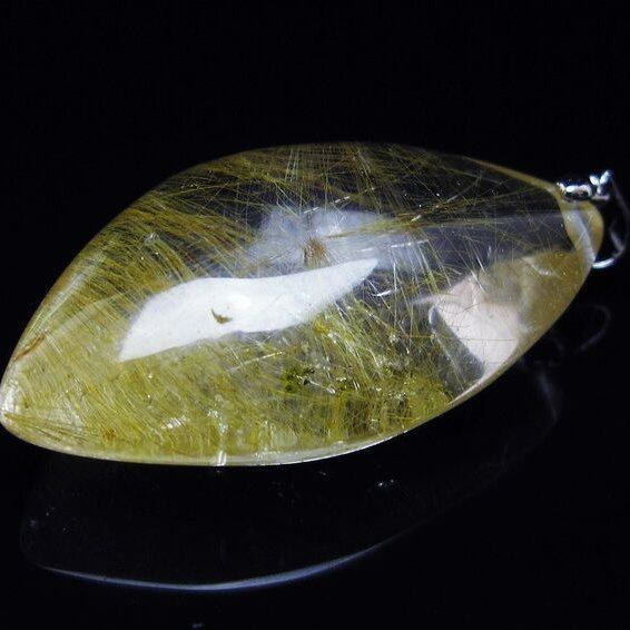 プラチナルチルクォーツ ペンダント 一点物 メール便可 [M便 1/20] 112-13187