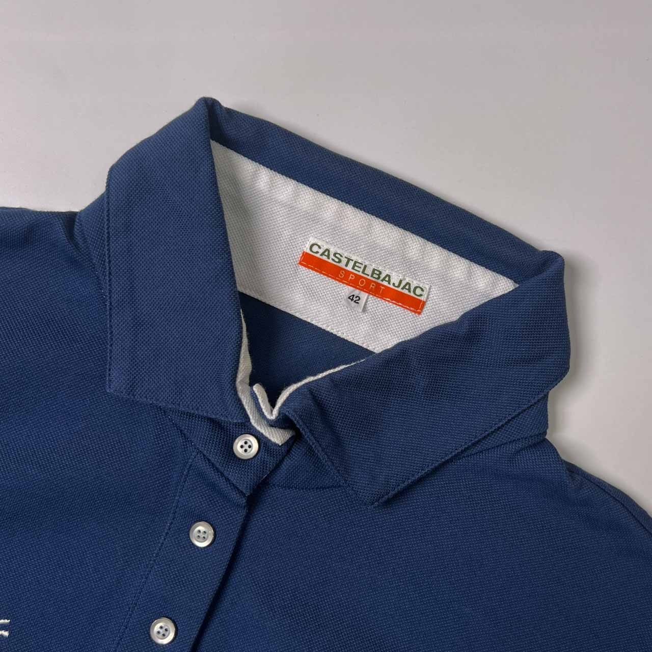 CASTELBAJAC SPORT カステルバジャック スポーツ 鹿の子 半袖 ポロシャツ 42/ネイビー レディース ゴルフ