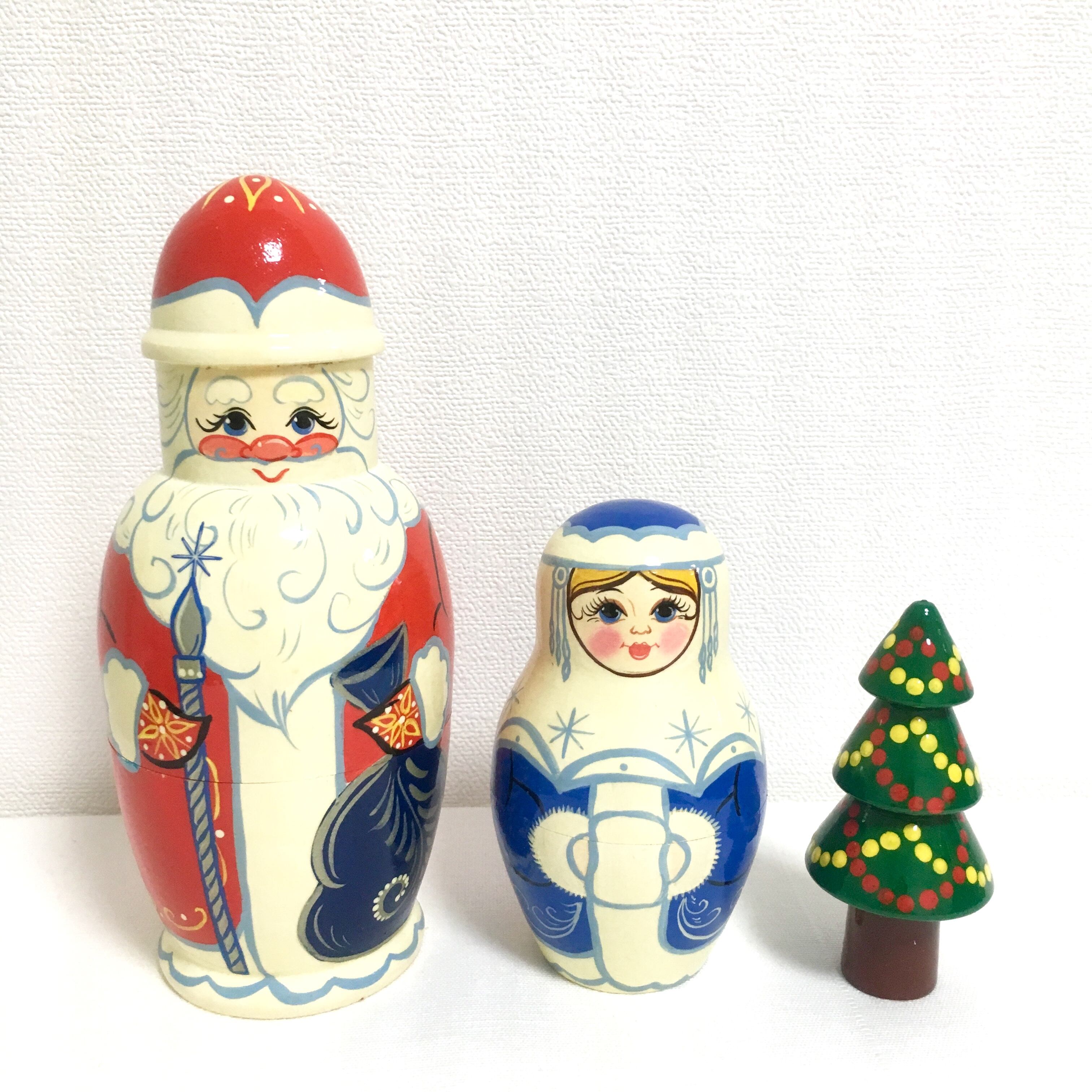 ハイクオリティ マトリョーシカ ロシア クリスマス 人形 民芸品 土産物 手作り人形