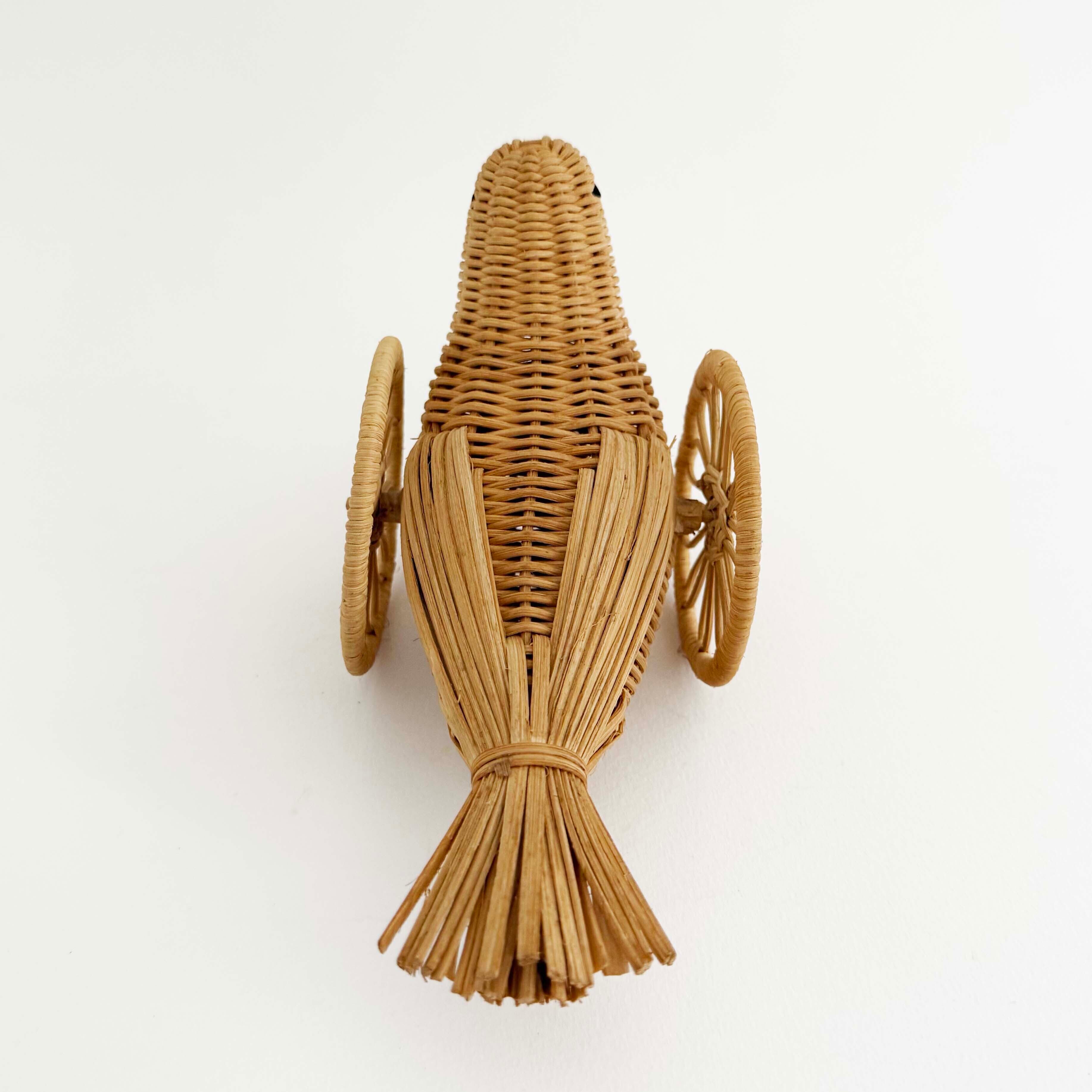 あけび細工ヴィンテージ鳩車（中）