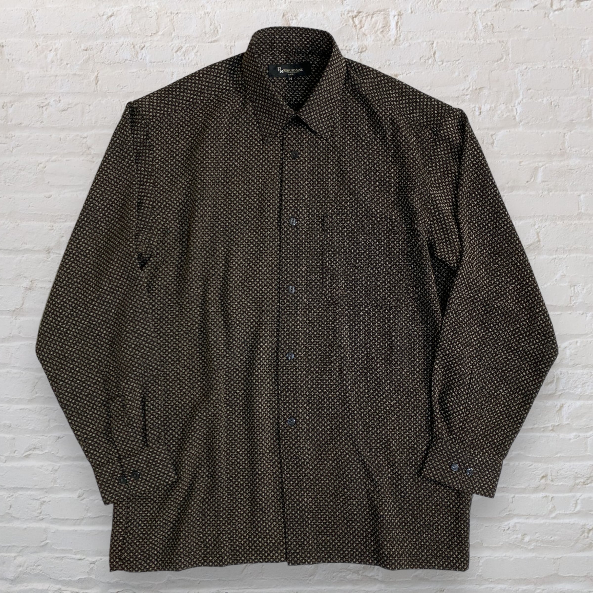 【REBUSDAINE】vintage full patterned L/S shirt 総柄長袖シャツ