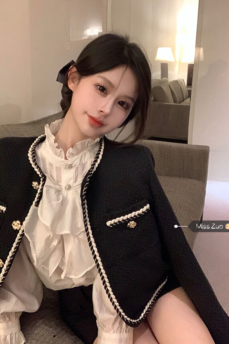 Xiaoxiang 風下品ウールコート婦人服 2023 春の新作フランスの気質