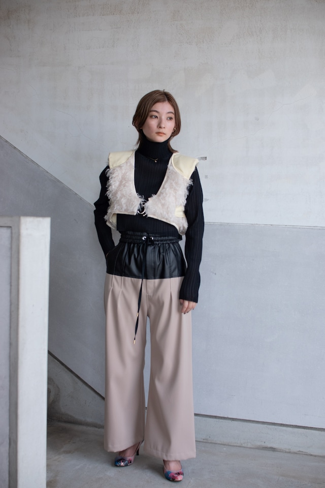 KISHIDAMIKI   eco leather trousers