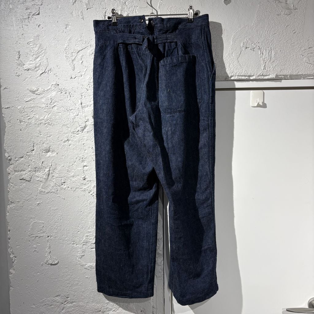 COMOLI コモリ 22SS DENIM OVER PANTS デニムパンツ V01-03002 ブルー