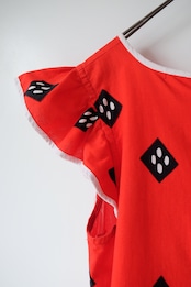 Rhombus dots apron dress