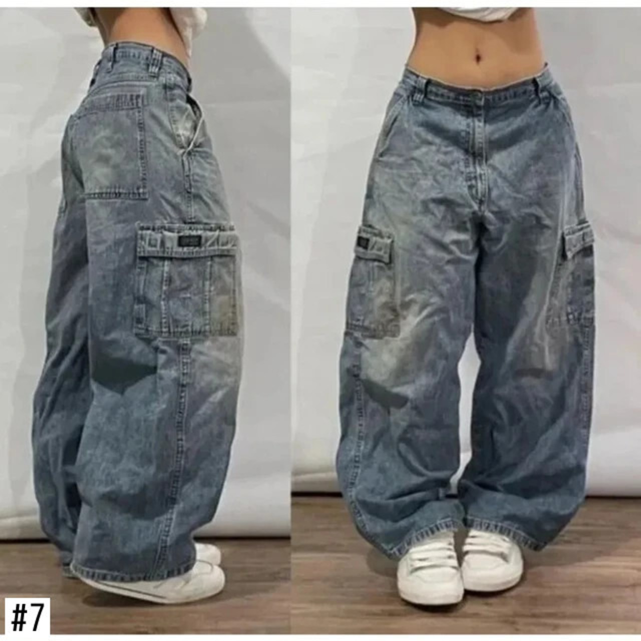 JNCO 原宿柄刺繍だぶだぶのジーンズ男性 Y2K ストリートヴィンテージ 
