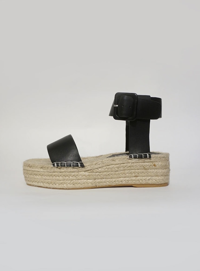 SOL SANA LESLIE Espadrilles in Leather ブラック