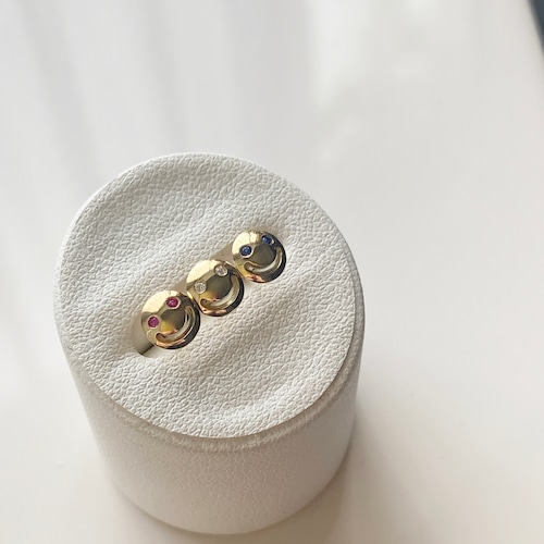 K18 Nikkori Stud Earring  / K18 ニッコリ・スタッドピアス（片耳用）