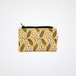 Ashi｜亜紙 Flat Pouch S＊Yellow Champey プルメリア柄 紙ポーチ  バナナ ハンドメイド