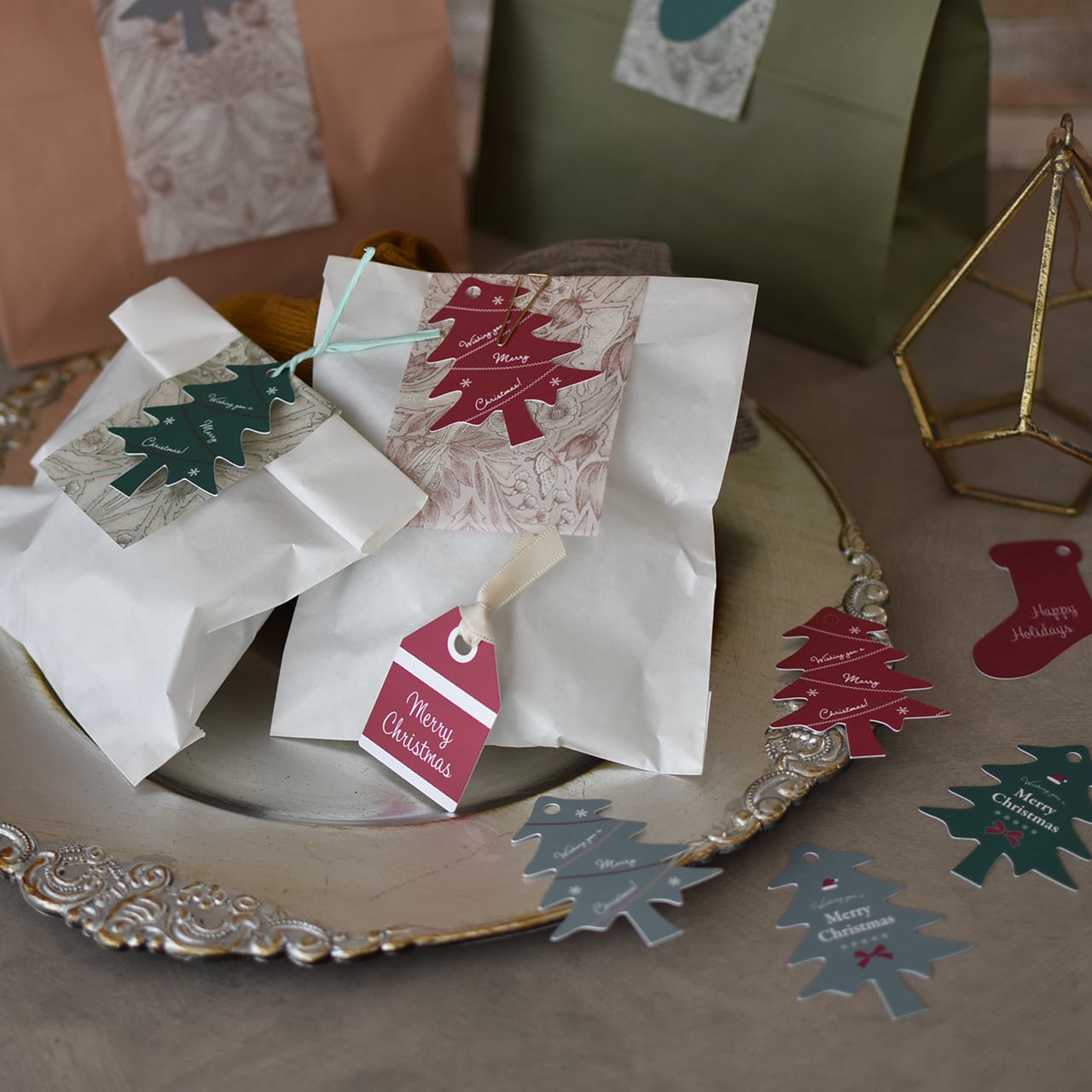 クリスマスのディスプレイ☆ハンドメイド 冬の季節飾り「森の動物たち