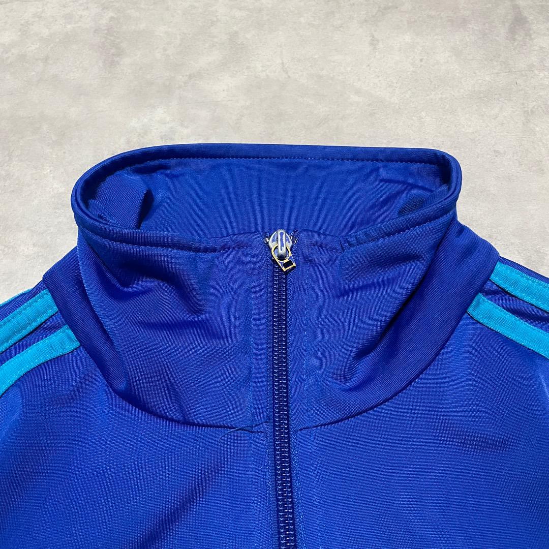 アディダス トラックジャケット ファイヤーバード 古着 刺繍 M 青