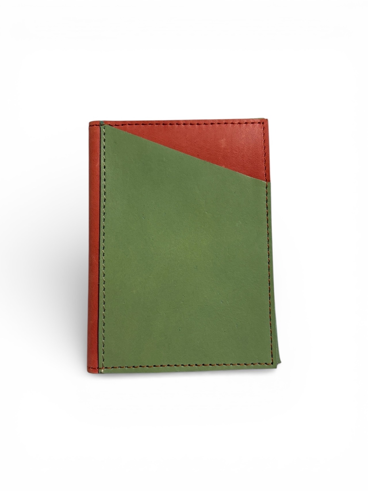 パスポートケース：コーラルレッド×スプリンググリーン