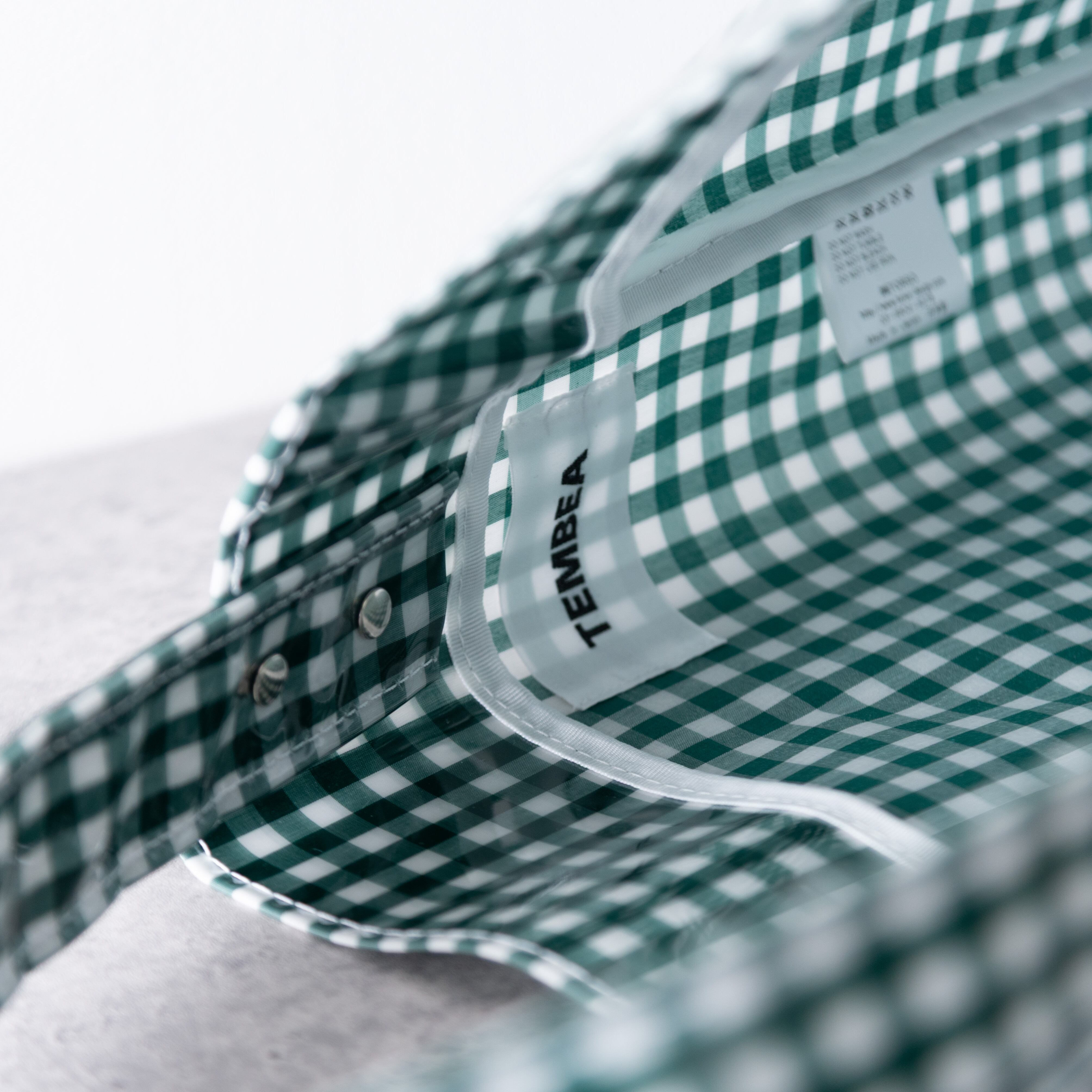 TEMBEA│BAGUETTE TOTE MEDIUM | GINGHAM GREEN | テンベア | バケット