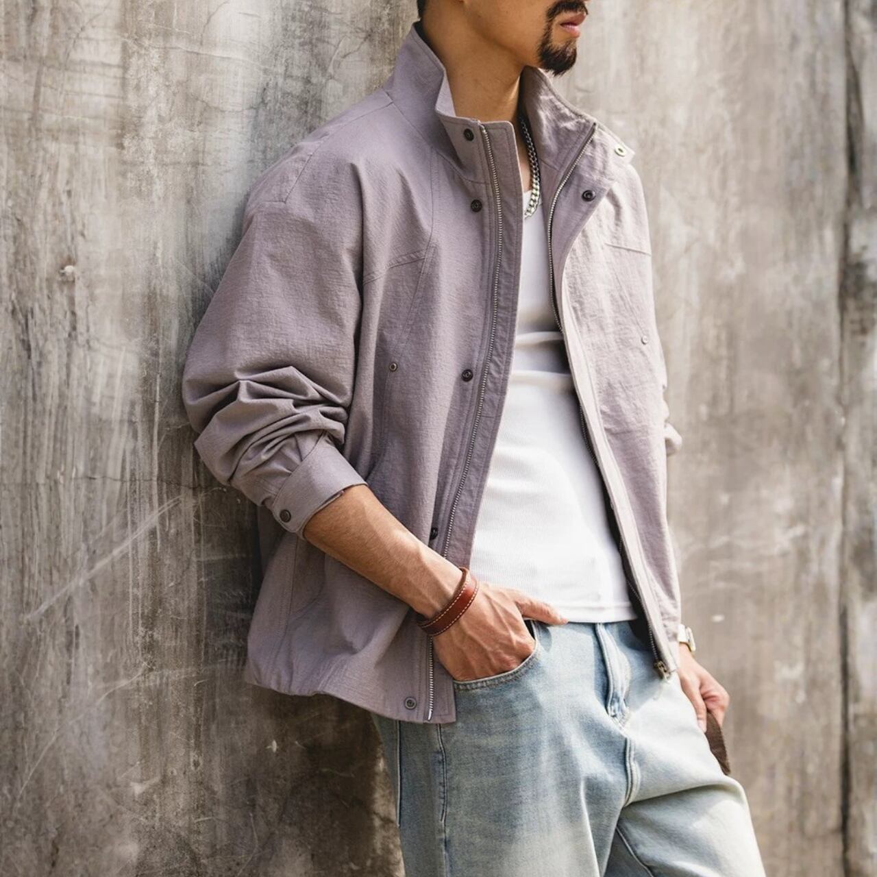 ジップアップ スタンドカラー ジャケット 00632