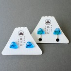 ガラス富士山ピアス/イヤリング