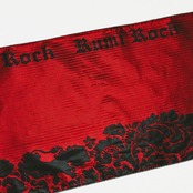 Rumi Rock兵児帯「ギラヘコ」ライオン更紗　レッド×ブラック　[E418]