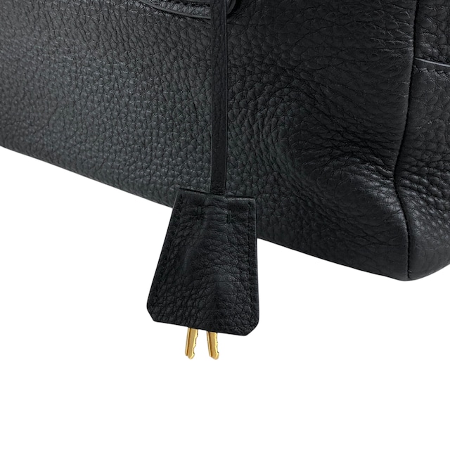 PRADA プラダ ショルダーバッグ ブラック ロゴ レザー 2WAY ボストン vintage ヴィンテージ オールド ws8uyb