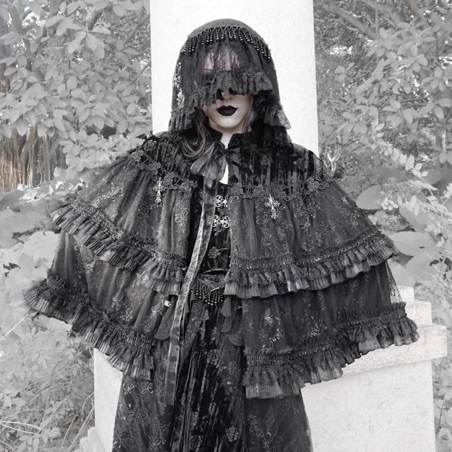 【数量限定】 ロリータファッション通販 SEASONZ ケープ マント Blood 地雷服 ジャケット・アウター