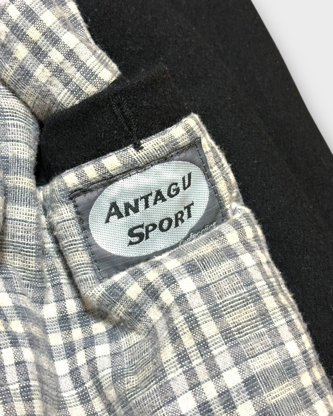 VINTAGE】1980's “ANTAGU SPORT” Wool Harrington Jacket Black MADE