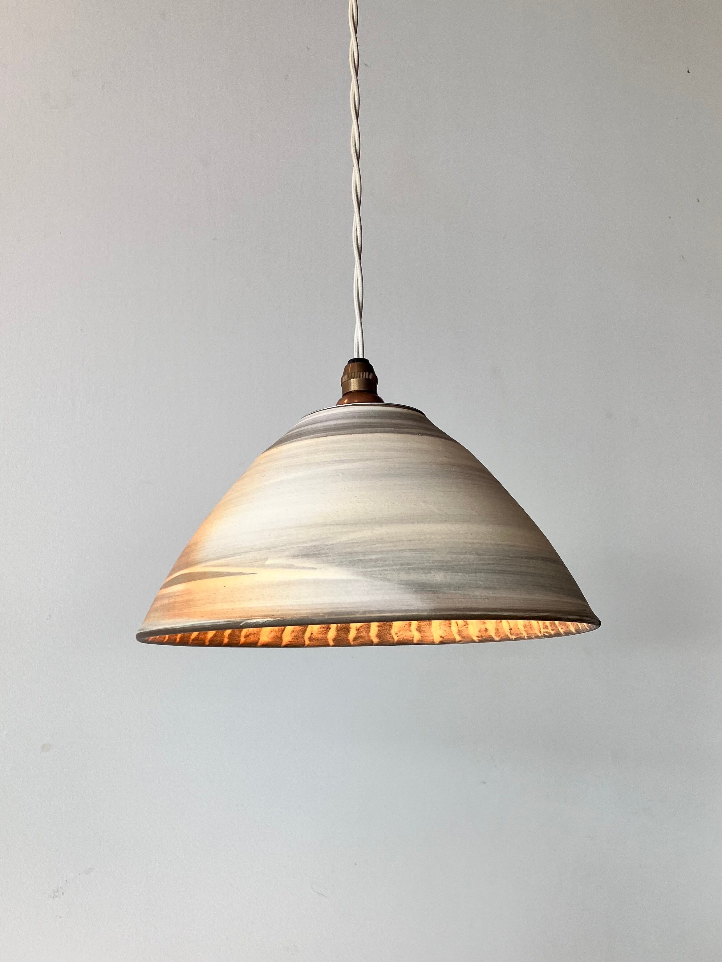 【有田焼】ランプシェード 麻炭ガラス・ランプシェード／虹色 球体 E17ソケット (ヒマラヤ産原種