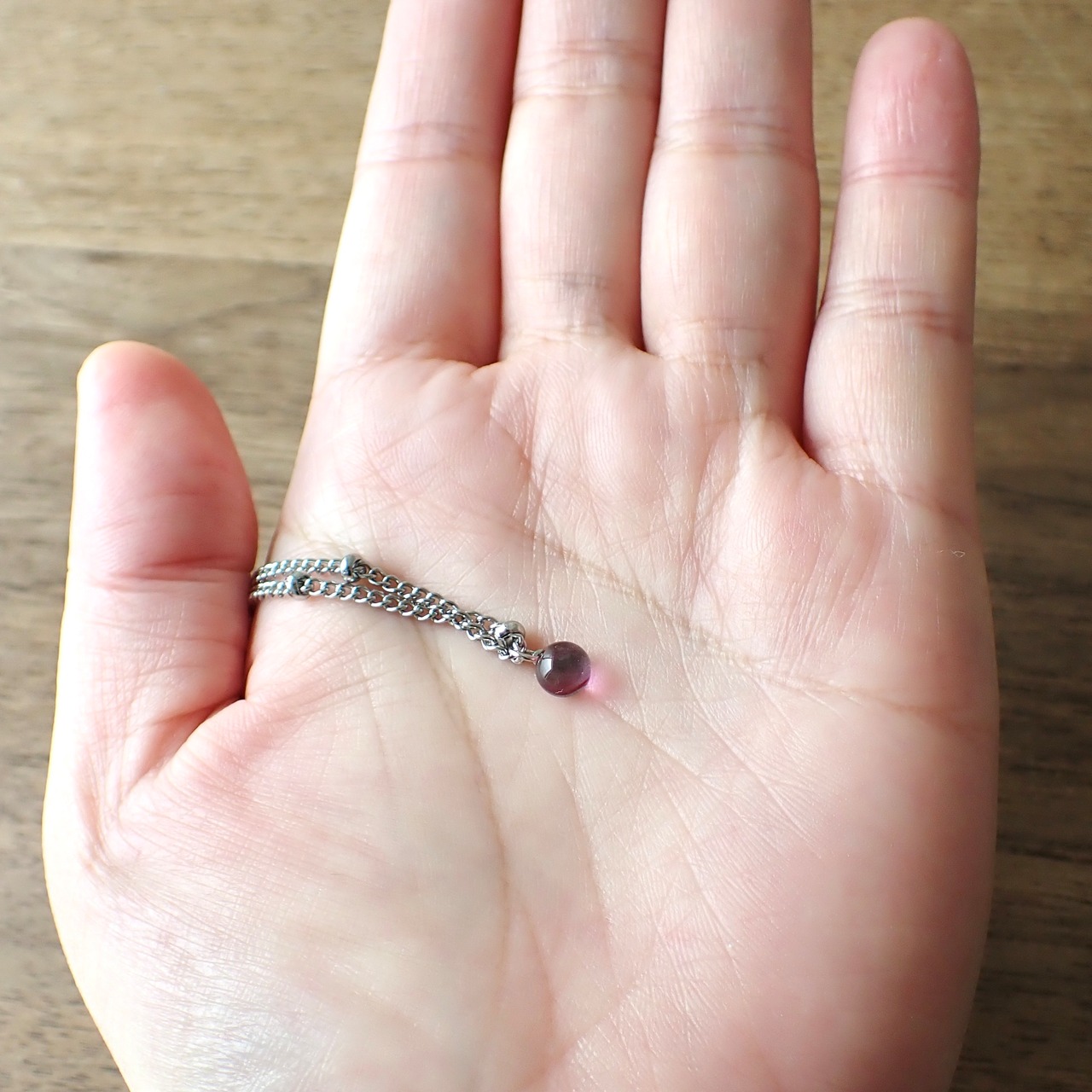 琉球ガラスのひと粒ネックレス 42cm