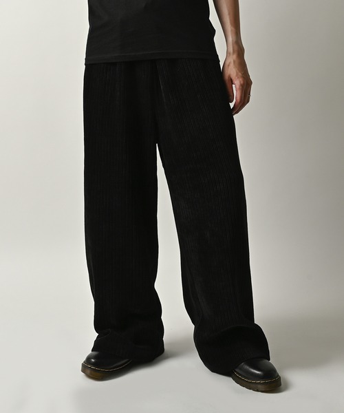 Revertical Thick corduroy wide pants (BLK) RV8816