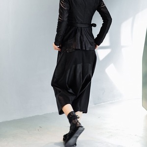 Loose Fit Leather Sarouel Pants / ルーズフィット レザー サルエル パンツ