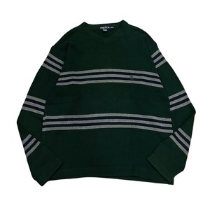 【古着】90's nautica Cotton Knit Green